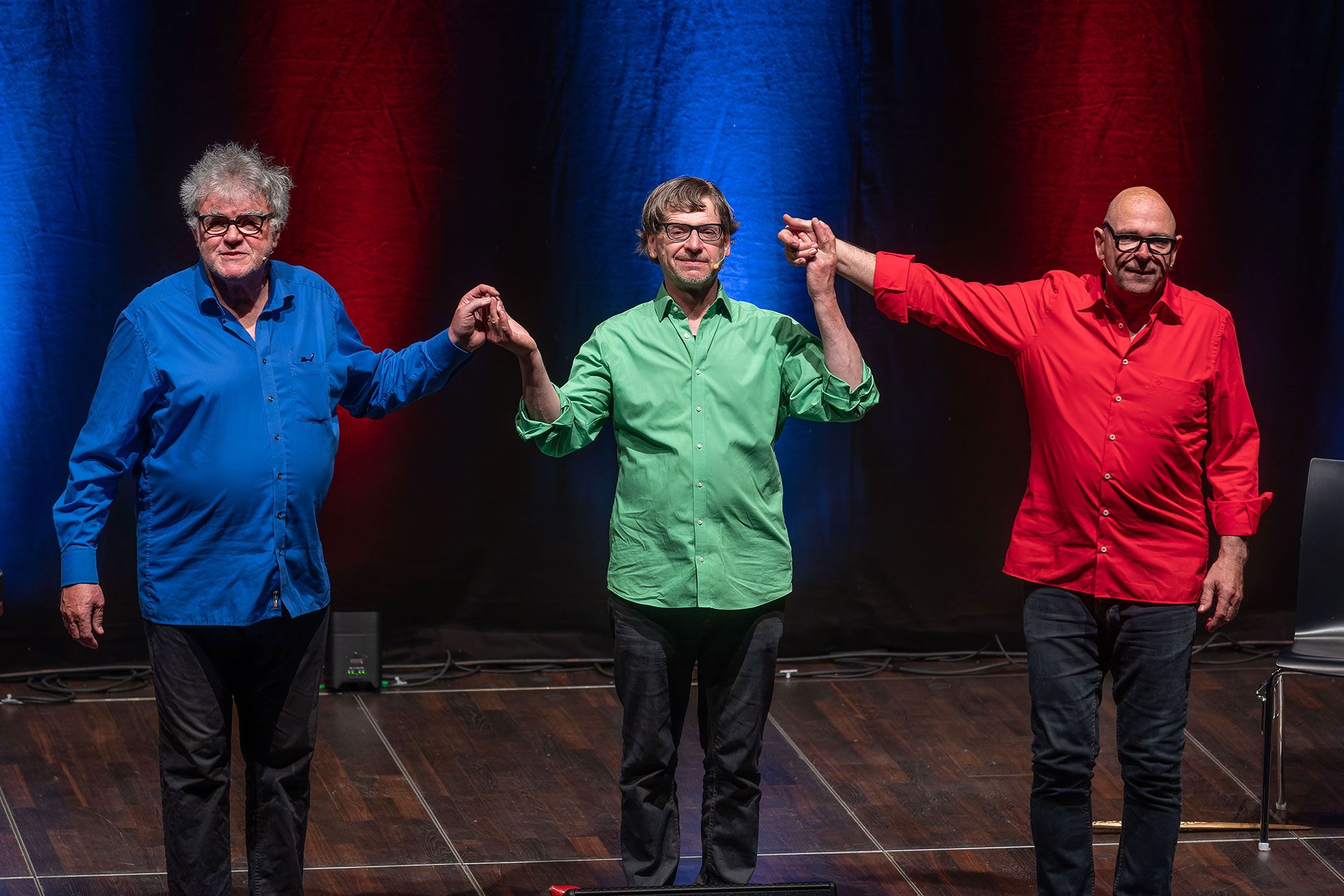 Volkmar Staub, Günter Fortmeier und Frank Sauer traten bei der Heinz Erhardt Show am 20.5.2022 im Strawinsky Saal auf